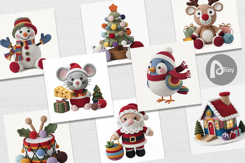 Digital Paper Crochet Christmas Digital Pattern artnoy 