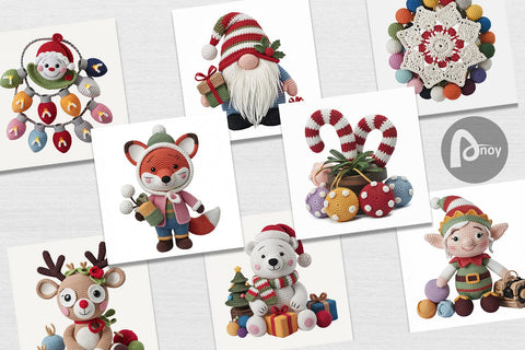 Digital Paper Crochet Christmas Digital Pattern artnoy 