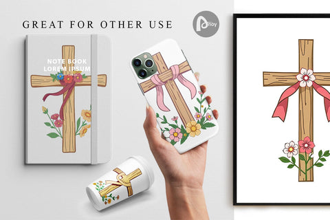 Digital Paper Cross Digital Pattern artnoy 