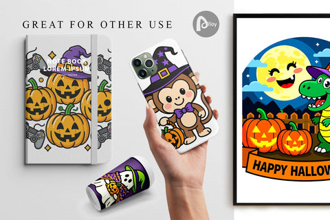 Digital Paper Cute Characters Digital Pattern artnoy 