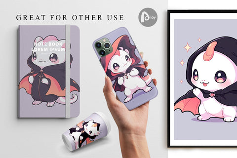 Digital Paper Cute Gecko Halloween Digital Pattern artnoy 