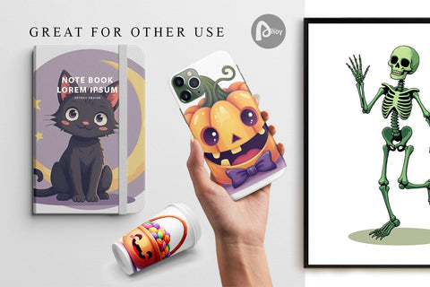 Digital Paper Cute Halloween Digital Pattern artnoy 