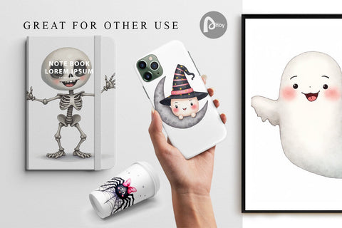 Digital Paper Cute Kids Halloween Digital Pattern artnoy 