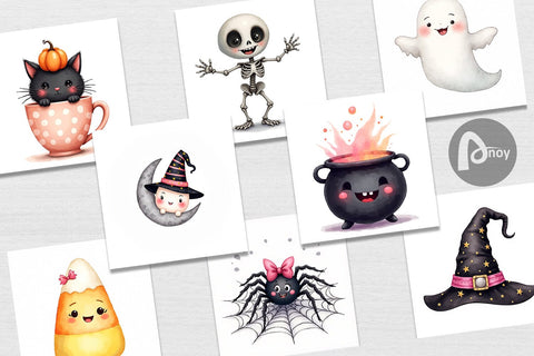 Digital Paper Cute Kids Halloween Digital Pattern artnoy 