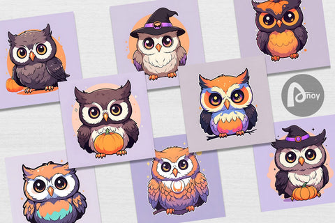 Digital Paper Cute Owl Illustration Digital Pattern artnoy 