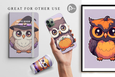 Digital Paper Cute Owl Illustration Digital Pattern artnoy 