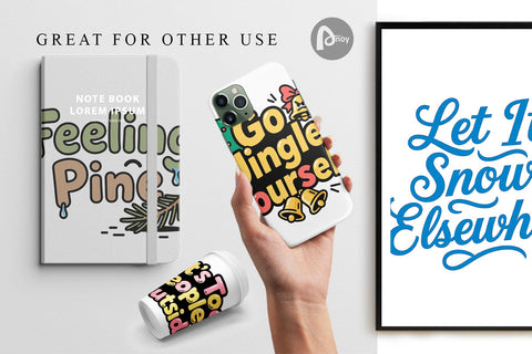 Digital Paper Cynical Christmas Phrases Digital Pattern artnoy 