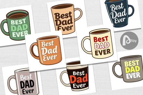 Digital Paper Dad’s Coffee Mug Digital Pattern artnoy 