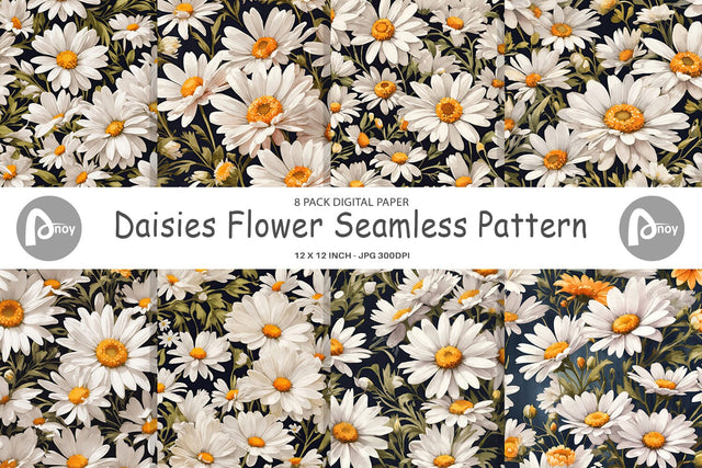 Digital Paper Daisies Pattern Digital Pattern artnoy 