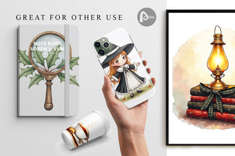 Digital Paper Dark Academia Scholarly Christmas Digital Pattern artnoy 