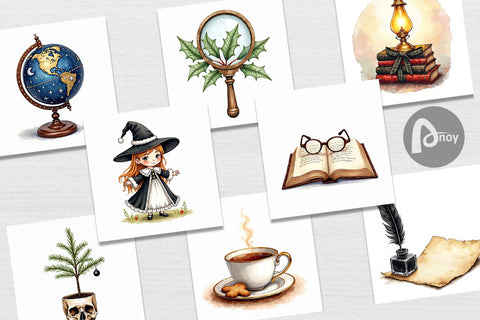 Digital Paper Dark Academia Scholarly Christmas Digital Pattern artnoy 