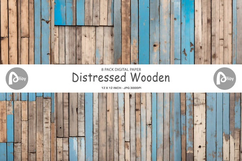 Digital Paper Distressed Wooden Digital Pattern artnoy 