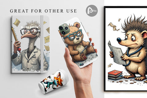 Digital Paper Doctor Chaos Critters Digital Pattern artnoy 