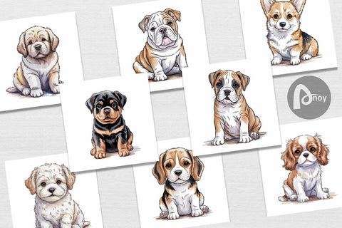 Digital Paper Dog Nursery Digital Pattern artnoy 