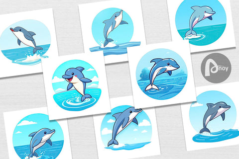 Digital Paper Dolphin Digital Pattern artnoy 