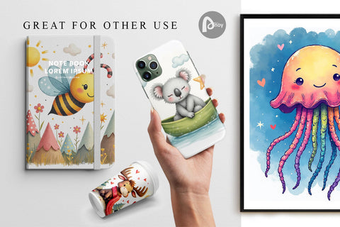 Digital Paper Doodle Dream Animals Digital Pattern artnoy 