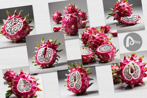 Digital Paper Dragon Fruit Digital Pattern artnoy 