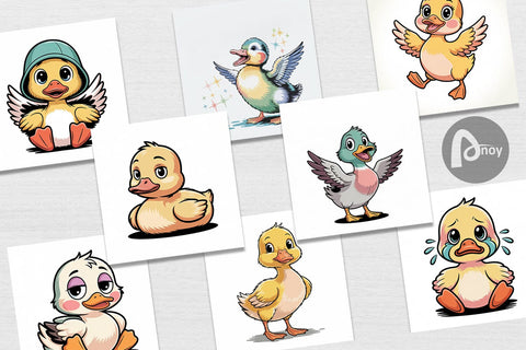 Digital Paper Duck Mood Digital Pattern artnoy 