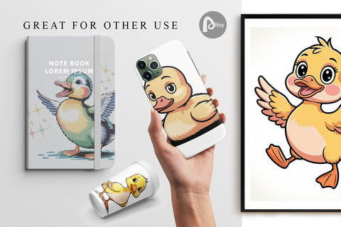 Digital Paper Duck Mood Digital Pattern artnoy 