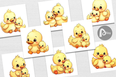 Digital Paper Duck Mother's Day Digital Pattern artnoy 