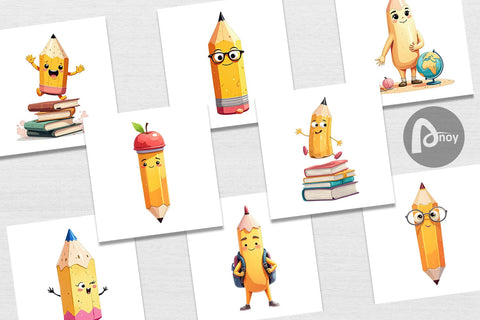 Digital Paper Eager Pencil Digital Pattern artnoy 