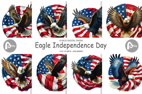 Digital Paper Eagle 4th of July Digital Pattern artnoy 