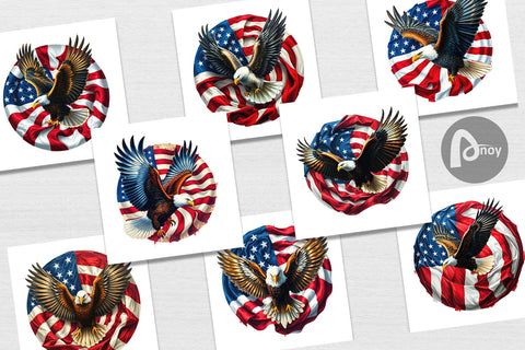 Digital Paper Eagle 4th of July Digital Pattern artnoy 