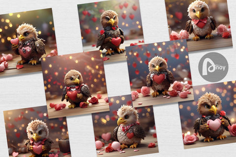 Digital Paper Eagle Valentine Digital Pattern artnoy 