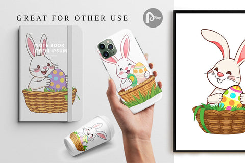 Digital Paper Easter Bunny Digital Pattern artnoy 