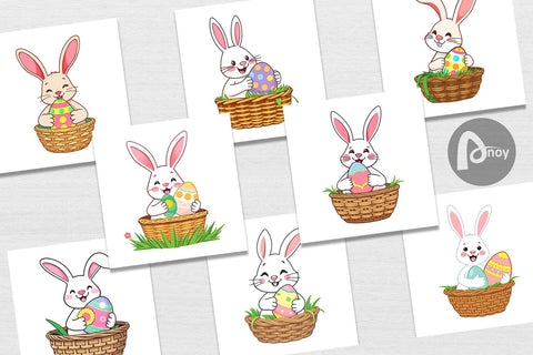 Digital Paper Easter Bunny Digital Pattern artnoy 