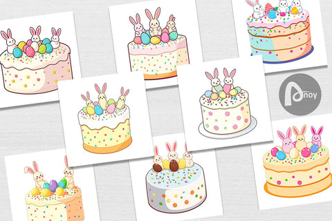 Digital Paper Easter Cake Digital Pattern artnoy 