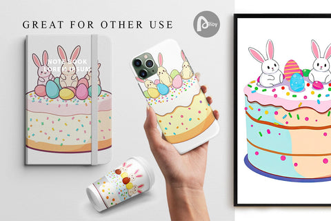Digital Paper Easter Cake Digital Pattern artnoy 