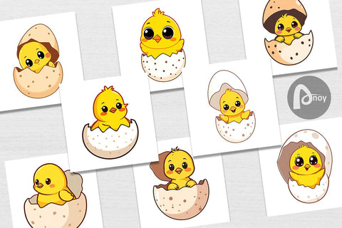 Digital Paper Easter Chick Digital Pattern artnoy 