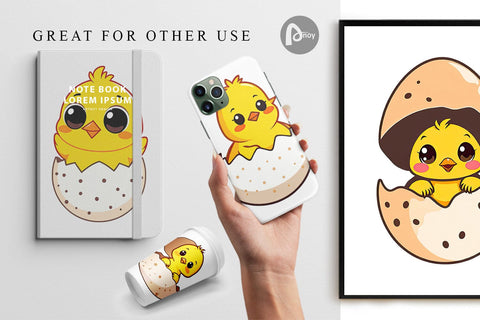 Digital Paper Easter Chick Digital Pattern artnoy 