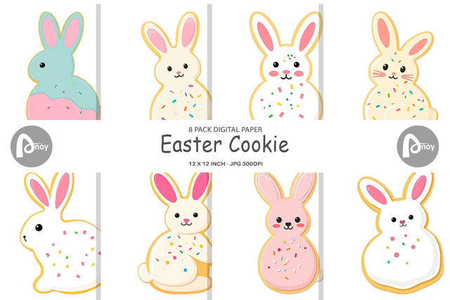 Digital Paper Easter Cookie Digital Pattern artnoy 
