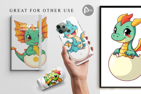 Digital Paper Easter Dragon Digital Pattern artnoy 