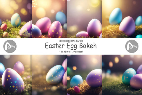 Digital Paper Easter Egg Bokeh Digital Pattern artnoy 