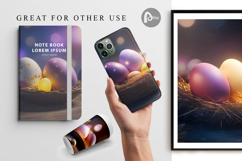 Digital Paper Easter Egg Bokeh Digital Pattern artnoy 