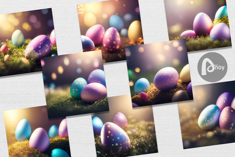 Digital Paper Easter Egg Bokeh Digital Pattern artnoy 