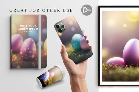 Digital Paper Easter Egg Bokeh Digital Pattern artnoy 