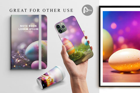 Digital Paper Easter Egg Bokeh Digital Pattern artnoy 