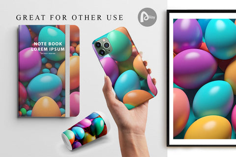 Digital Paper Easter Eggs Colorful Digital Pattern artnoy 