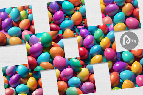 Digital Paper Easter Eggs Colorful Digital Pattern artnoy 
