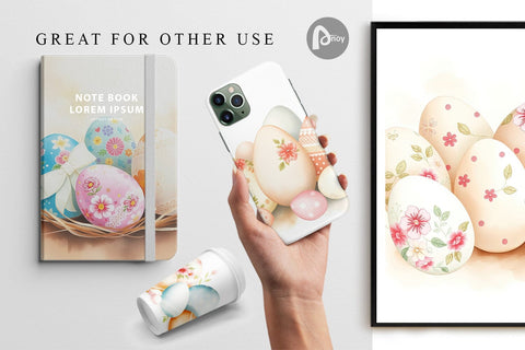 Digital Paper Easter Eggs Digital Pattern artnoy 