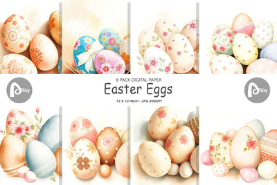 Digital Paper Easter Eggs Digital Pattern artnoy 