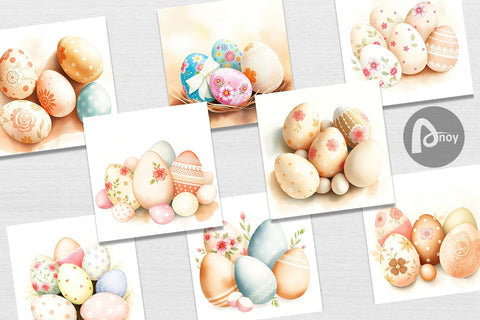 Digital Paper Easter Eggs Digital Pattern artnoy 