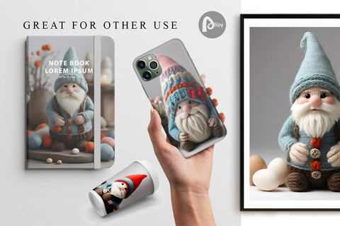 Digital Paper Easter Gnome Embroidery Digital Pattern artnoy 