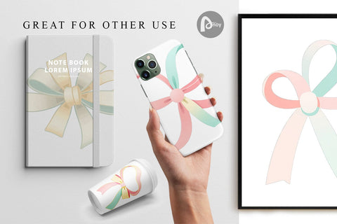 Digital Paper Easter Ribbon Digital Pattern artnoy 