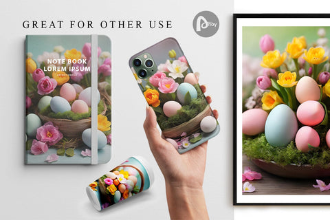 Digital Paper Easter Spring Flowers Digital Pattern artnoy 
