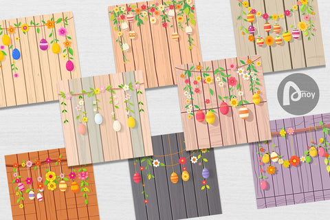 Digital Paper Easter Wood Digital Pattern artnoy 